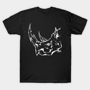 Rhino Tribal Graffiti White T-Shirt